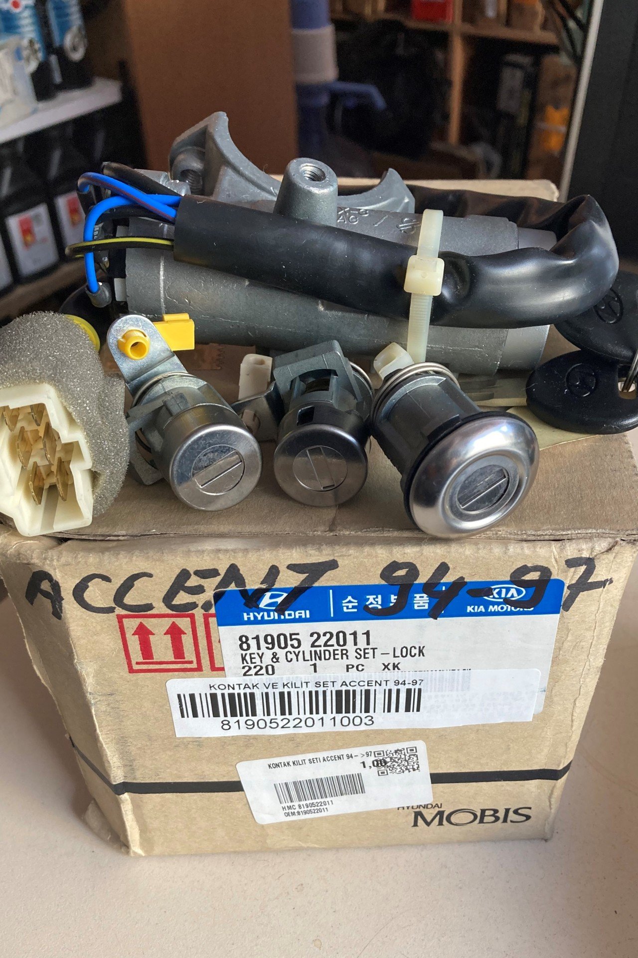 Kontak Ve Kilit Set Hyundaı Accent 94-97 Mobis