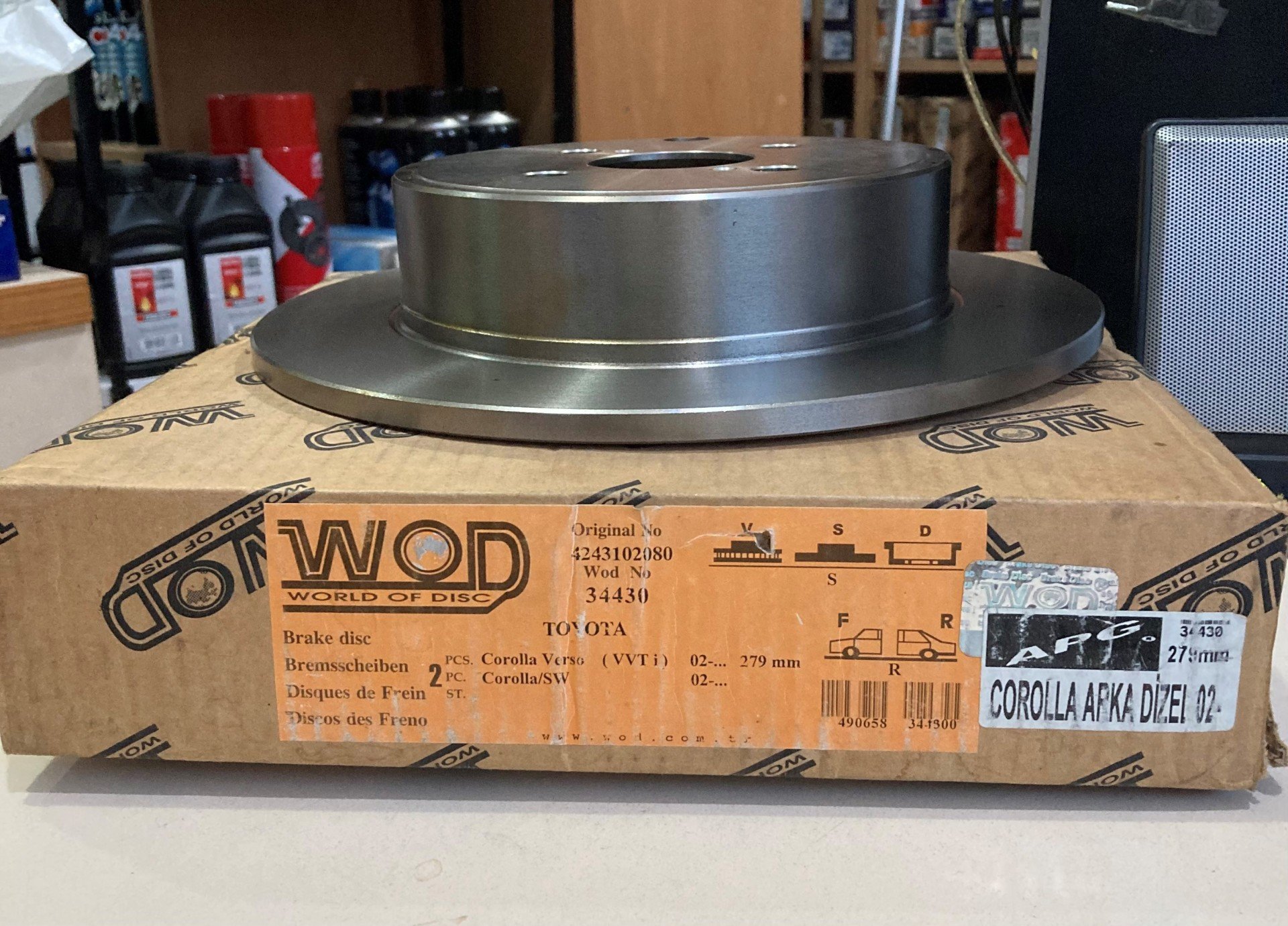 Arka Fren Diski Toyota Corolla D4D 02- Takım