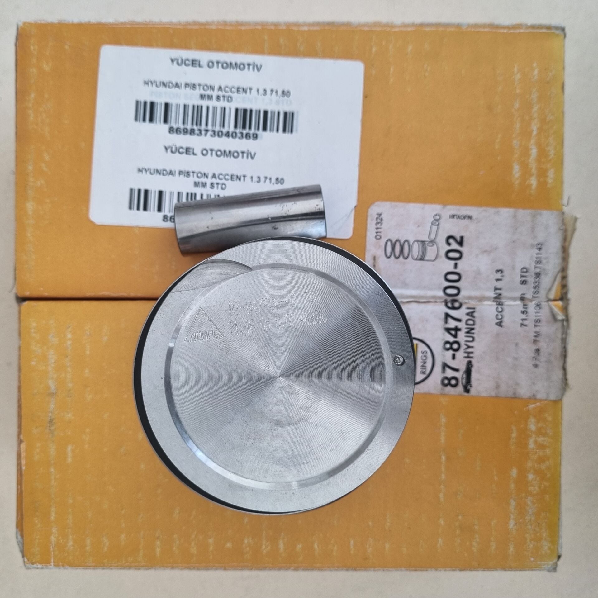 Piston Segman Hyundaı Accent 1.3 71.50mm Std Takım